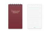 Midori Diamond Memo Lined Notepad (S) Red